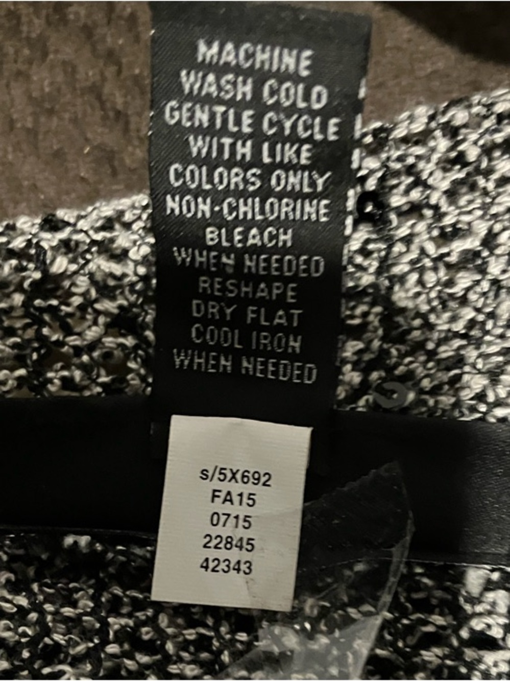 INC International Concepts Black & White Marled Knit Top - Picture 3 of 10